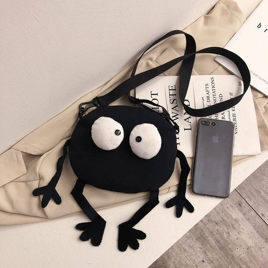 Soot Ball Inspired Messenger Bag | Spirited Away Briquette Shoulder Bag for Ghibli Fans